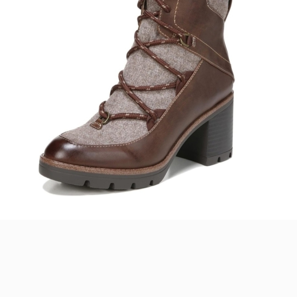 Naturalizer Brown and Tan Women's Ankle Boots - Picture 2 of 7